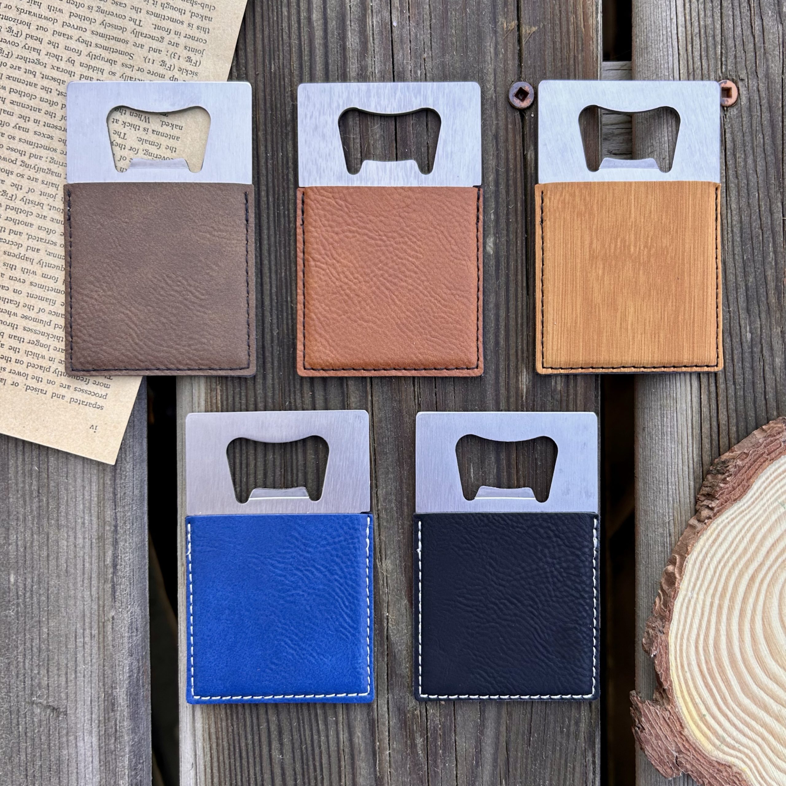 Personalized Leather Bottle Opener Keychain