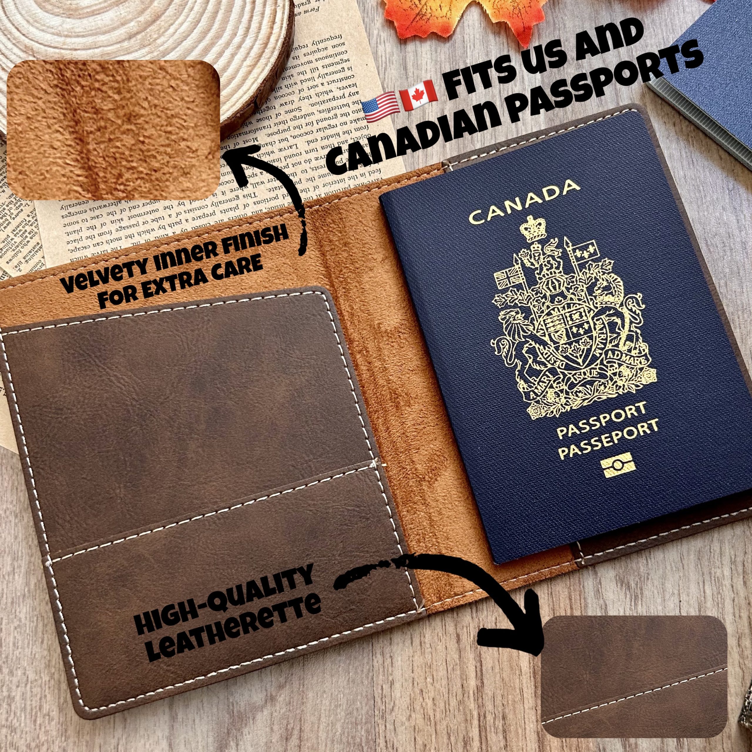Personalized Soft Leather Passport Cover